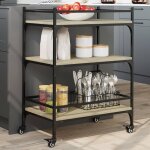 Vidaxl chariot de cuisine ch�ne sonoma 65x40x86, 5 cm bois d'ing�nierie