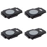 Vidaxl chariots de d�m�nagement � 8 roues 4 pcs noir pp 150 kg