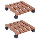 Vidaxl chariots a plantes 2 pcs marron 30x30x7, 5 cm wpc