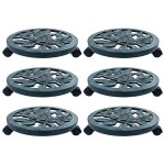 Vidaxl chariots pour plantes 6 pcs vert 38 cm plastique