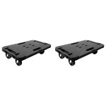 Vidaxl chariots de transport 2 pcs noir polypropyl�ne 300 kg