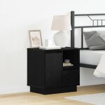 Vidaxl chne noir bois d'ingnierie moyenne table de chevet