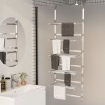 Vidaxl schoir  linge suspendu  5 niveaux aluminium