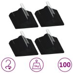 Vidaxl cintres antidrapants 100 pcs noir velours