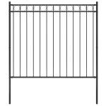 Vidaxl cl?ture de jardin acier 1, 7x1, 5 m noir