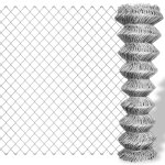 Vidaxl clture Ã mailles losanges acier galvanis 15x0, 8 m argent