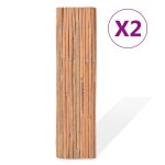 Vidaxl clôtures en bambou 2 pcs 100x400 cm Vidaxl clôtures en bambou 2 pcs 100x400 cm