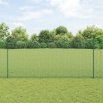 Vidaxl cl�ture en fil soud� avec 11 poteaux en u vert 1. 4x25 m en acier