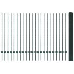 Vidaxl cl�ture en fil soud� avec 22 poteaux u verte 1. 4x50 m acier