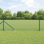 Vidaxl cl�ture en fil soud� avec 7 piquets verts 0, 6x10 m en acier