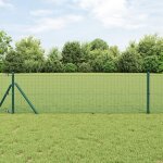 Vidaxl cl�ture en fil soud� vert 1, 4x50 m acier