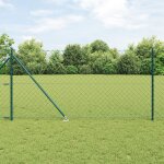 Vidaxl clture en grillage set de 2 vert pvc 1 x 25 m durable