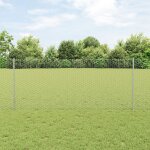 Vidaxl cl�ture hexagonale avec 22 poteaux u argent 1x25 m acier