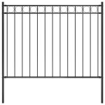 Vidaxl clture de jardin acier 1, 7x1, 2 m noir