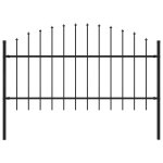 Vidaxl clôture de jardin avec dessus en lance acier 1, 7 m noir Vidaxl clôture de jardin avec dessus en lance acier 1, 7 m noir