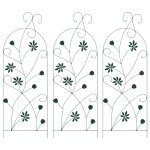 Vidaxl cl�ture de jardin treillis 3 pcs vert 112 x 40 cm acier