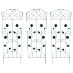 Vidaxl cl�ture de jardin treillis 3 pcs vert 112 x 40 cm acier