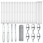 Vidaxl cl�ture avec poteaux argent 1 x 50 m acier recouvert de pvc