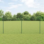 Vidaxl cl�ture en treillis avec 10 poteaux en u verts 1, 5x10 m en acier