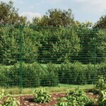 Vidaxl clture en treillis mtallique et piquet d'ancrage vert 1, 8x10m