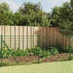 Vidaxl cl�ture en treillis m�tallique vert 0, 8x25 m acier galvanis�