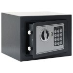 Vidaxl coffre - fort numrique lectronique gris fonc 23x17x17 cm acier