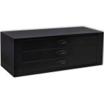 Vidaxl coffre  outils mtallique 3 tiroirs noir