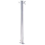 Vidaxl colonne � eau de jardin 40 cm acier inoxydable rond