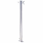 Vidaxl colonne  eau de jardin 80 cm acier inoxydable rond