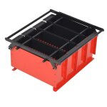 Vidaxl compacteur, acier, papier 38x31x18 cm noir et rouge