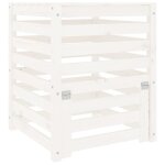 Vidaxl composteur blanc 63, 5x63, 5x77, 5 cm bois massif de pin