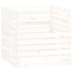 Vidaxl composteur blanc 80x80x78 cm bois massif de pin Vidaxl composteur blanc 80x80x78 cm bois massif de pin