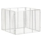 Vidaxl composteur de jardin 100x100x77 cm fer galvanis
