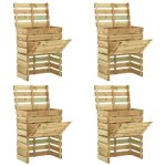 Vidaxl composteur de jardin  lattes 4 pcs 80x50x100 cm pin imprgn