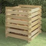 Vidaxl composteur de jardin  lattes 90x90x90 cm bois de pin imprgn