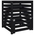 Vidaxl composteur noir 63, 5x63, 5x77, 5 cm bois massif de pin
