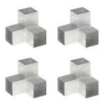 Vidaxl connecteurs de poteau 4pcs forme en y mtal galvanis 101x101mm