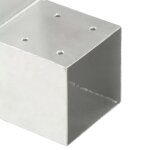 Vidaxl connecteur de poteau forme en l m�tal galvanis� 71x71 mm