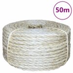 Vidaxl corde 100 % sisal 6 mm 50 m