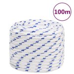Vidaxl corde de bateau blanc 16 mm 100 m polypropylne