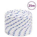 Vidaxl corde de bateau blanc 18 mm 25 m polypropylne