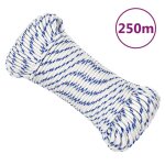 Vidaxl corde de bateau blanc 3 mm 250 m polypropylne