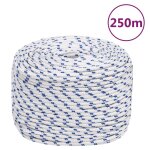 Vidaxl corde de bateau blanc 6 mm 250 m polypropylène Vidaxl corde de bateau blanc 6 mm 250 m polypropylène