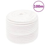 Vidaxl corde de bateau blanc complet 12 mm 100 m polypropylne