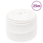 Vidaxl corde de bateau blanc complet 12 mm 25 m polypropylne
