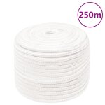 Vidaxl corde de bateau blanc complet 14 mm 250 m polypropylne