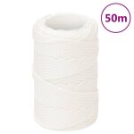 Vidaxl corde de bateau blanc complet 2 mm 50 m polypropylne