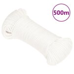 Vidaxl corde de bateau blanc complet 3 mm 500 m polypropylne