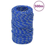 Vidaxl corde de bateau bleu 2 mm 500 m polypropylne