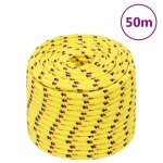 Vidaxl corde de bateau jaune 12 mm 50 m polypropylène Vidaxl corde de bateau jaune 12 mm 50 m polypropylène